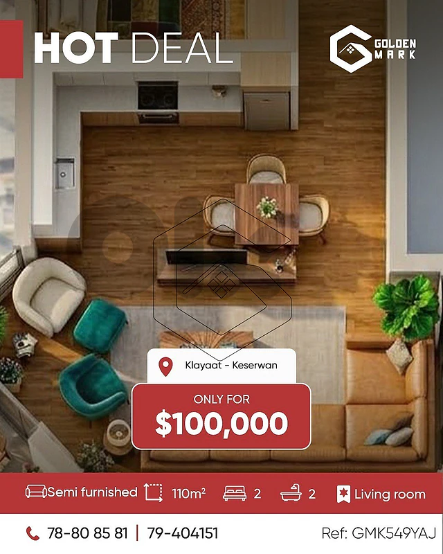 GMK549YAJ - Apartment For Sale In Klayaat  - شقة للبيع في القليعات