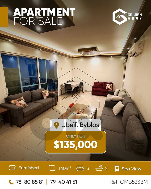 GMB523BM - Apartment for Sale in Byblos - شقة للبيع في جبيل