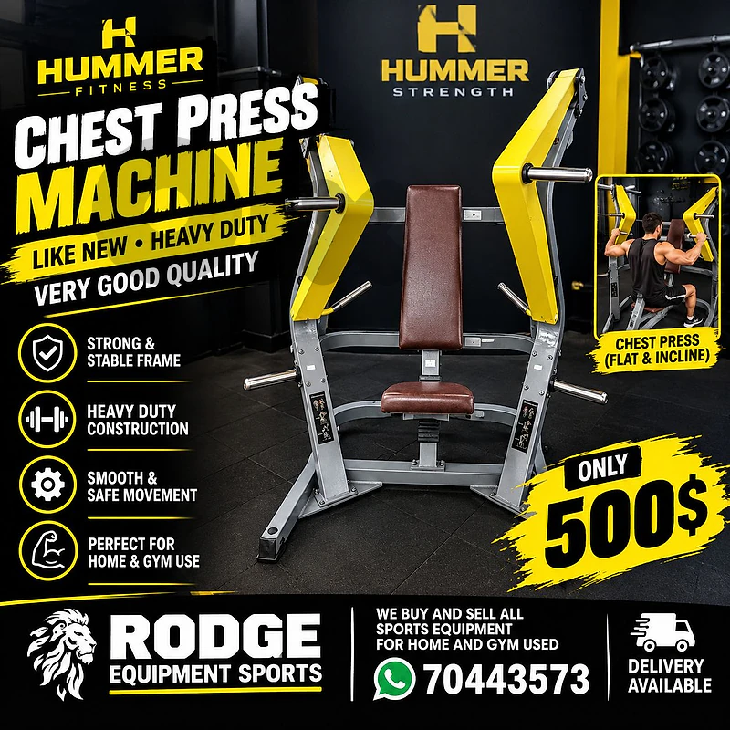 Chest press hummer like new heavy duty very good quality