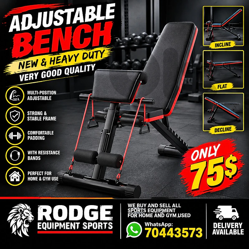 Benche adjustable new heavy duty very good quality