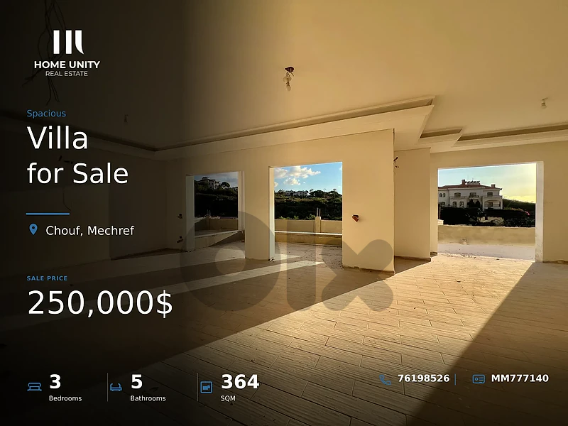 Under construction , 3-bedrooms Villa for Sale , located in Mechref