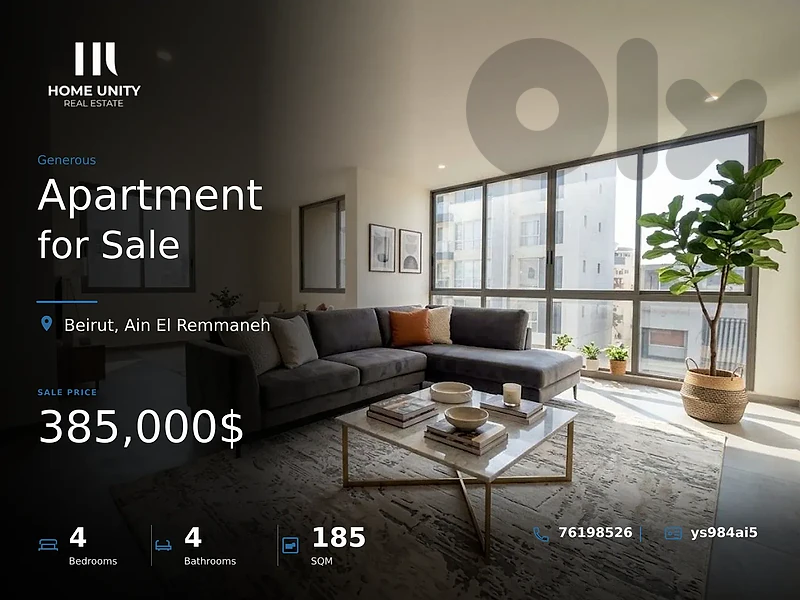 brand new apartment for sale in ain el remmaneh
