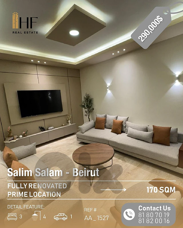 Apartment for sale in salim slam _ شقة للبيع في سليم سلام
