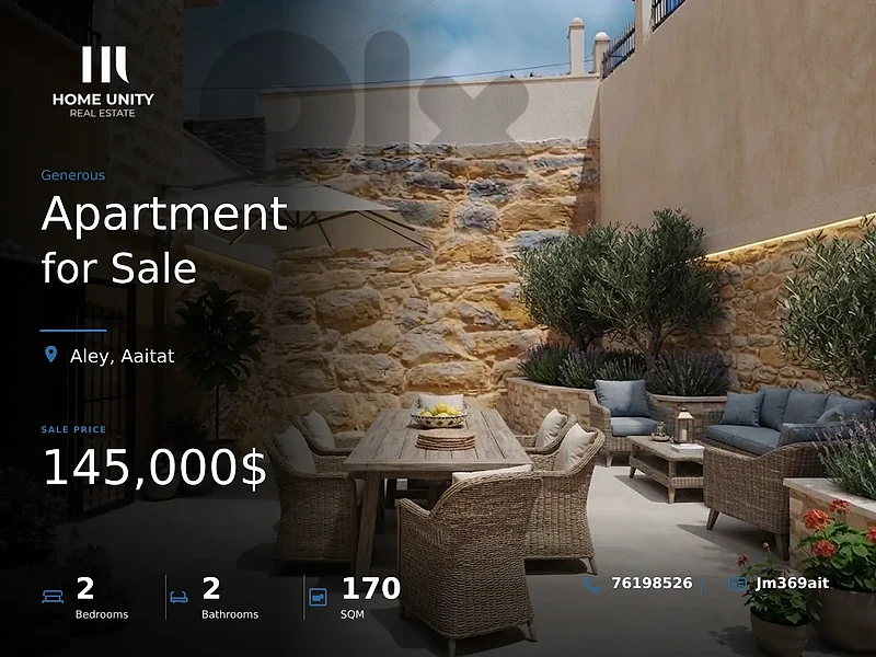 apartment with garden for sale in aitat