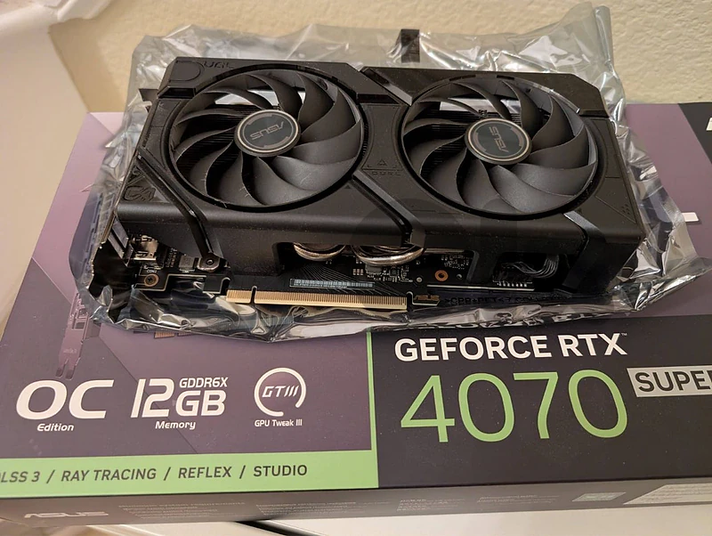 ASUS DUAL RTX 4070 Super 12G OC EVO GDDR6X Graphics Card DUAL-RTX4070