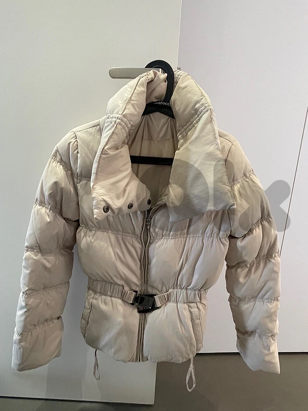 Roccobarocco White Cream Puffer Jacket