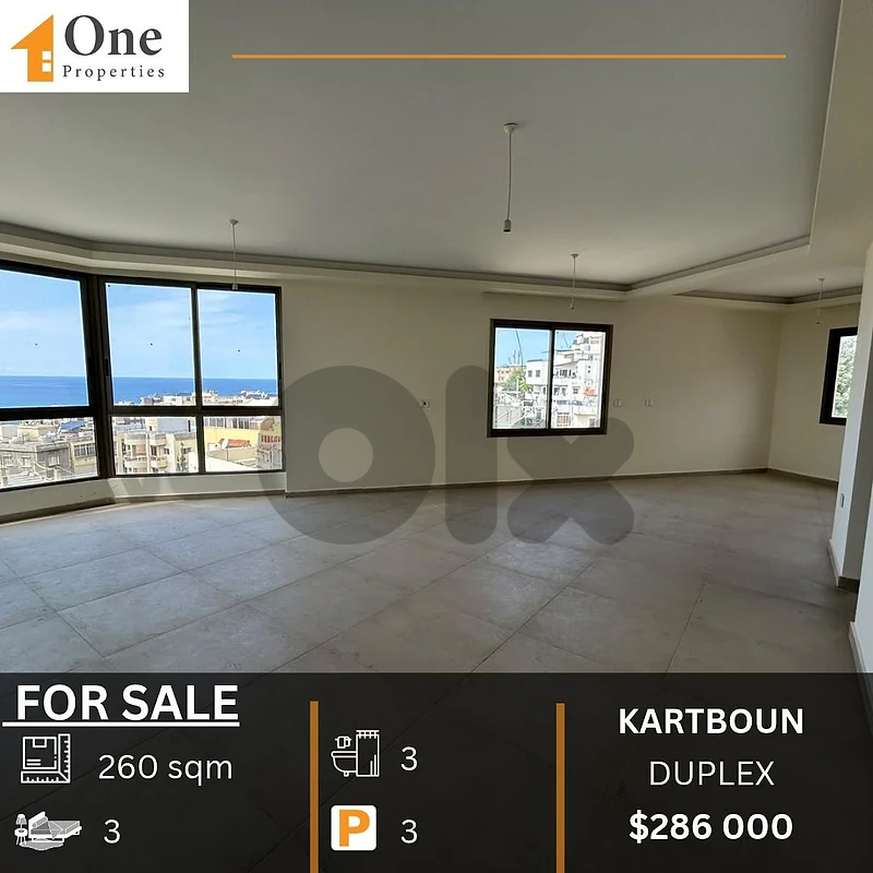 DUPLEX / APARTMENT FOR SALE IN KARTBOUN JBEIL