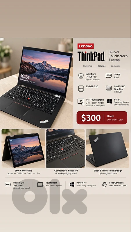 Lenovo ThinkPad Core i7 Touchscreen – 16GB RAM
