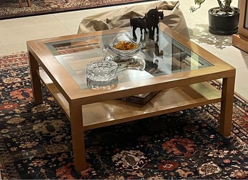 coffee table zayn wood and glass