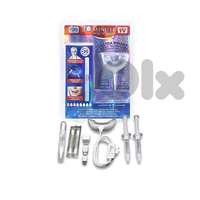 20-Minute White Smile Kit, 8 Shades Brighter with Vitamin E & LED