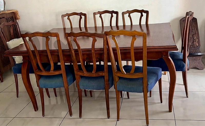 dining table + 8 chairs ( art deco)
