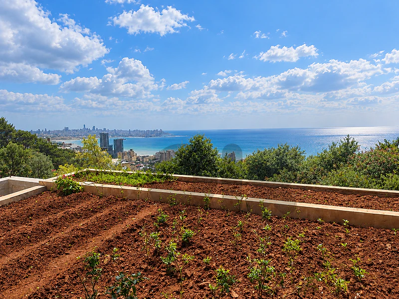 SEA VIEW APARTMENT FOR SALE IN RABIEH 500Sq WITH GARDEN, (RA-120)