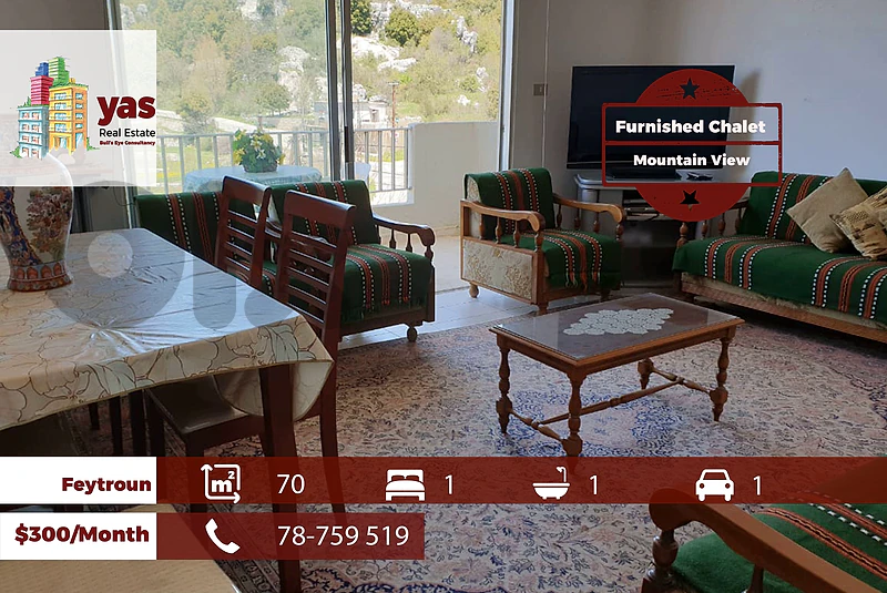 Feytroun 70m2 | Furnished Chalet | Rent | Mountain View | DA