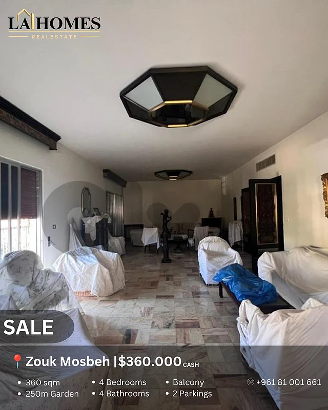 apartment for sale in zouk mosbeh شقة للبيع في زوق مصبح