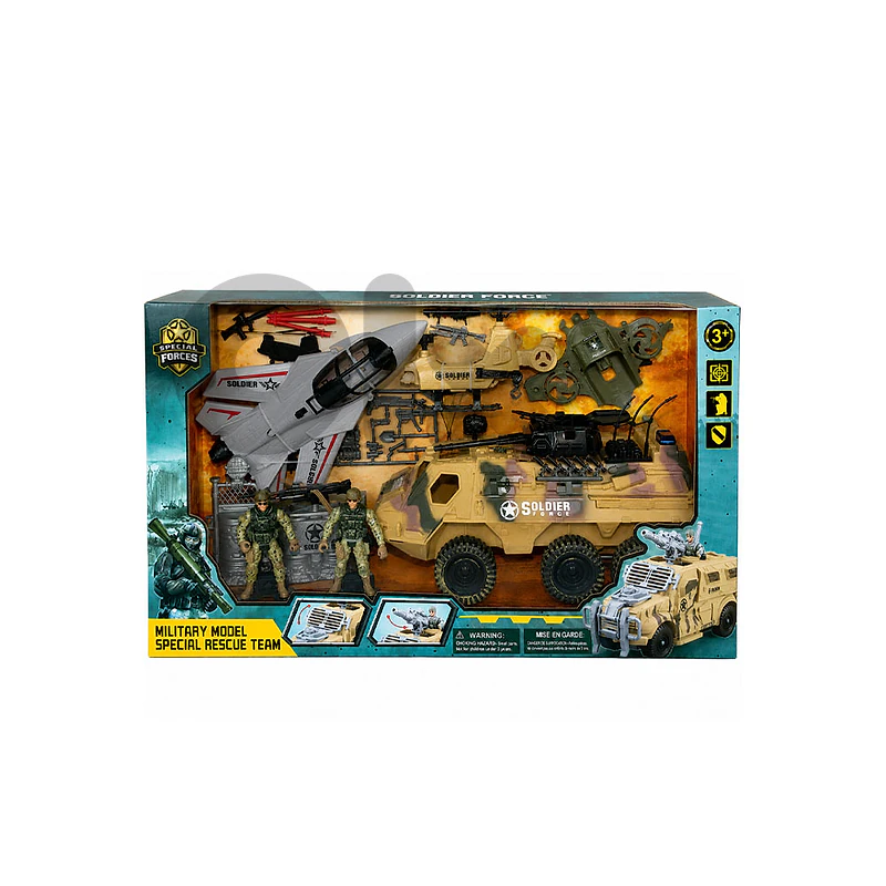 Military Vehicle & Soldier Rescue Play Set-طقم لعب مركبات عسكرية وجنود