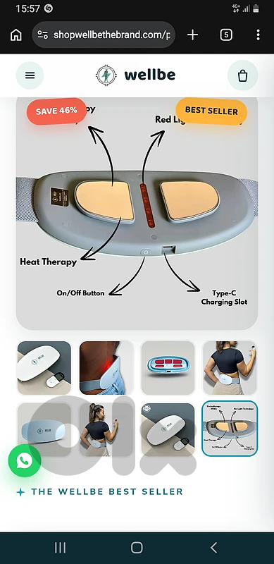 Wellbe Backlux Original (massager) – جهاز مساج للظهر مع حرارة وريموت