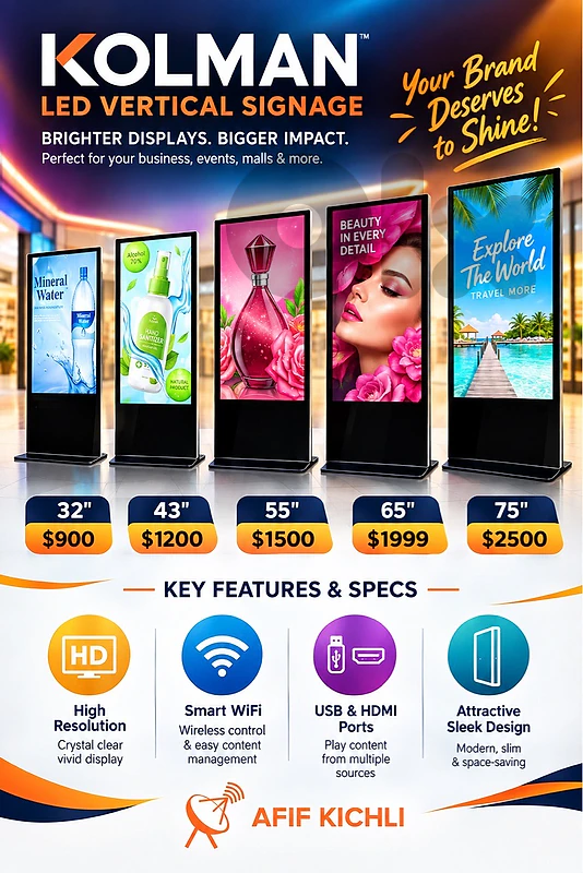 Kolman LED. Advertsing Screen all Sizes