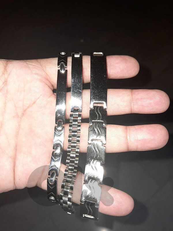 عرض اساور رجالية فضية