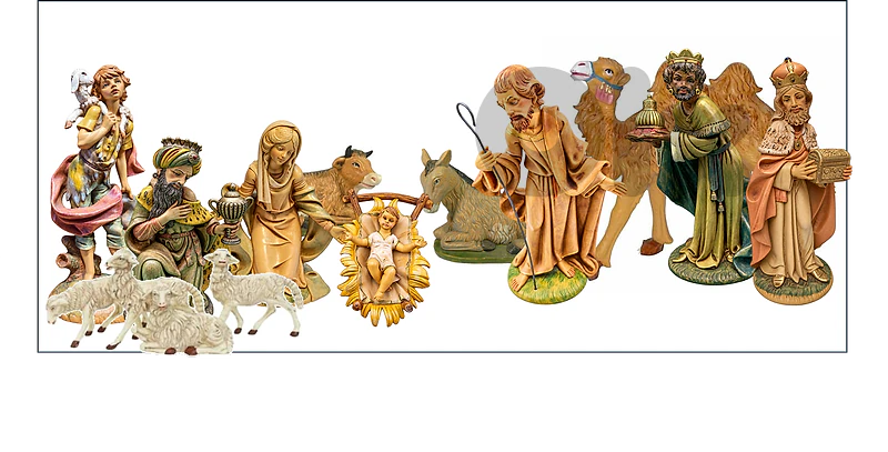 Italina Nativity set for Christmas crib