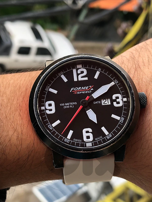 FORMEX 4SPEED SWISS MADE ORIGINAL SAHHPIRE CRYSTAL 100METERS 41MM