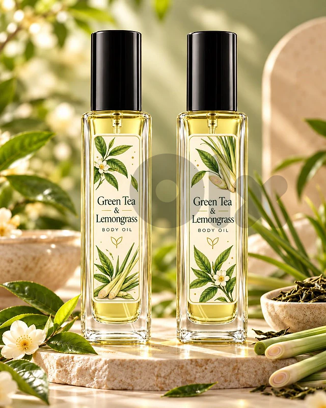 Green tea and lemongrass body oil (79101432 Whatsapp)