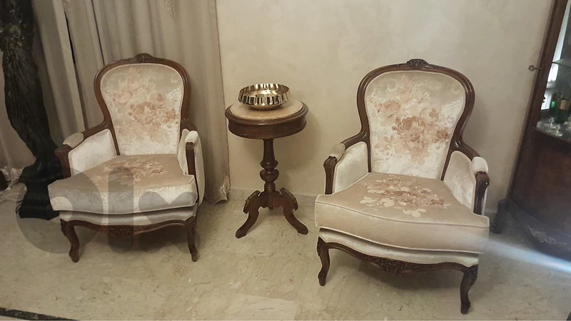 4 pieces set Elegant French Louis XV–Style Salon & Méridienne