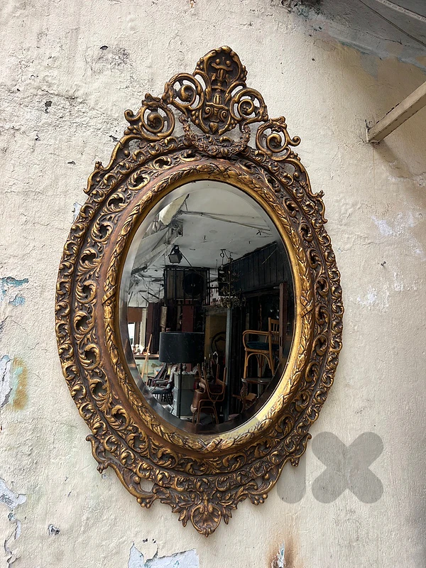 Frensh mirroir antique مراي فرنسية خشب شغل مميز جداا تلبيس ررق ذهب