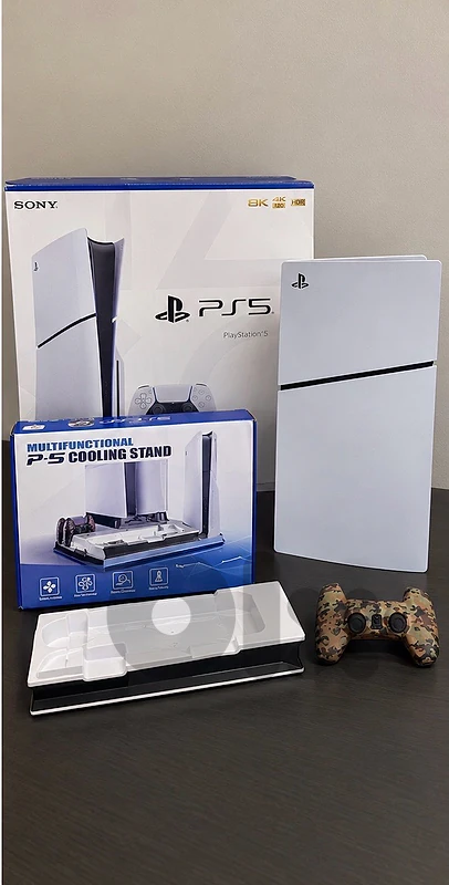PS5 Slim 1TB + Controller + Cooling Stand Like New( and more)