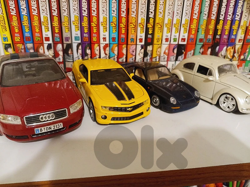1:18 scale cars collectibles (Porsche, beetle, Audi, Chevrolet)