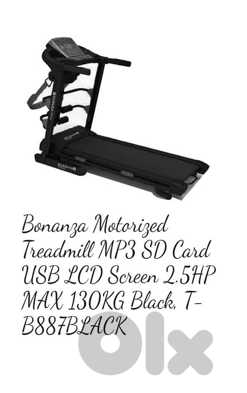 treadmill sports bonanza 2,5 hp motor automatic incline vibration