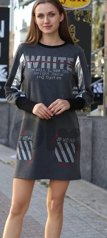 Grey dress for winter