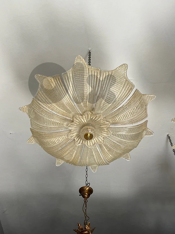 Vintage lustre murano 1970’s ثرية بلفنير مورانو ايطالية لون عسلي
