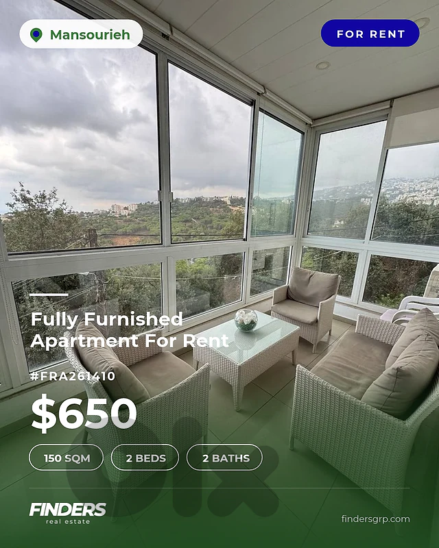 Apartment for rent in Mansourieh!