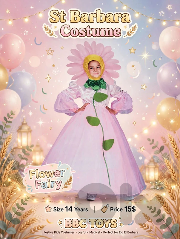 st Barbara flower fairy costume