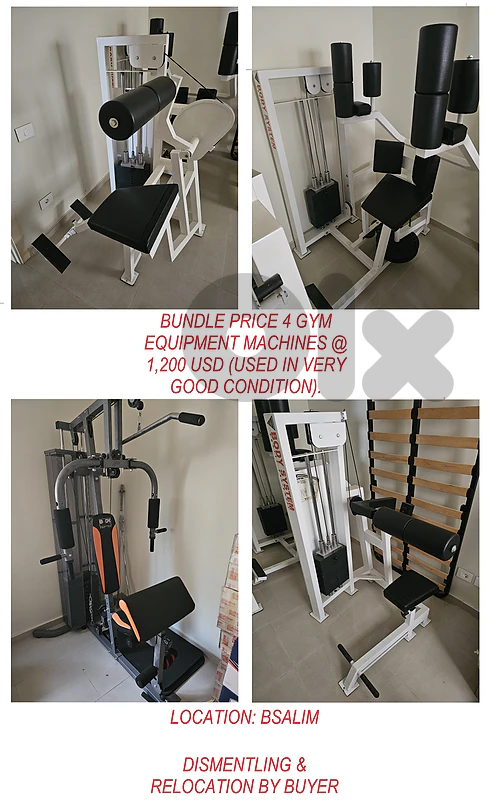 4 Gym Equipment Machines - Bundle Price