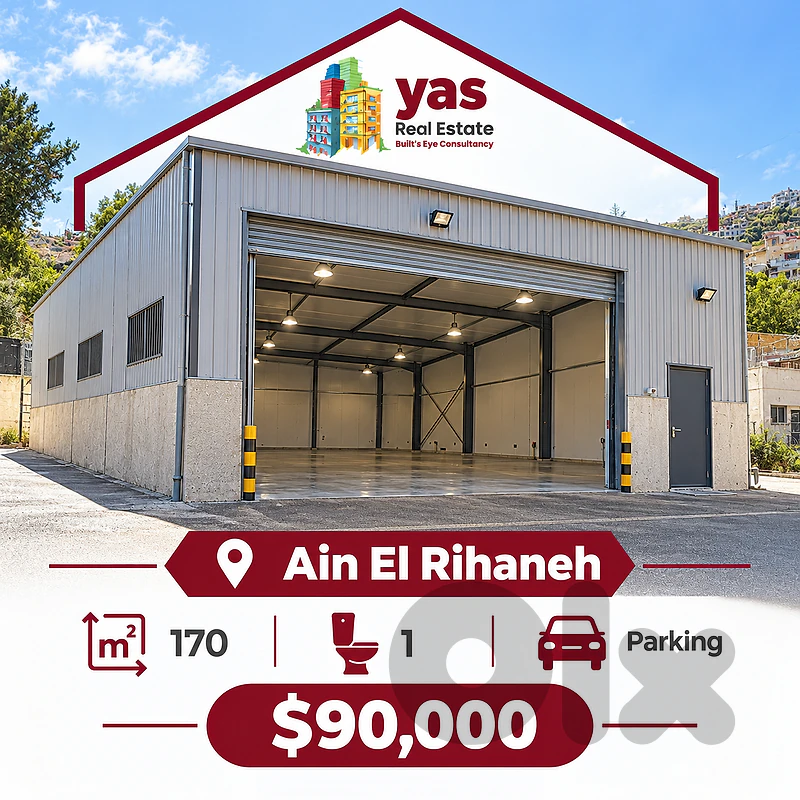 Ain El Rihaneh 170m2 Warehouse | Primary Road | Pick Up Entrance |