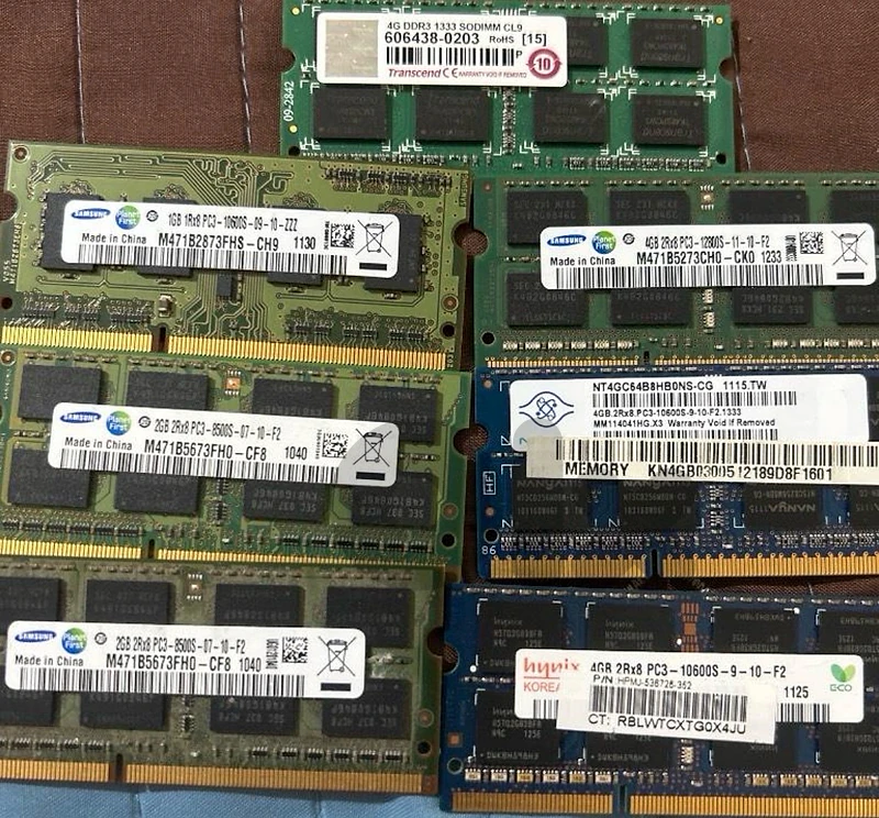 Original OEM Laptop RAM Modules (Clean Pull-outs) - DDR3 & DDR2