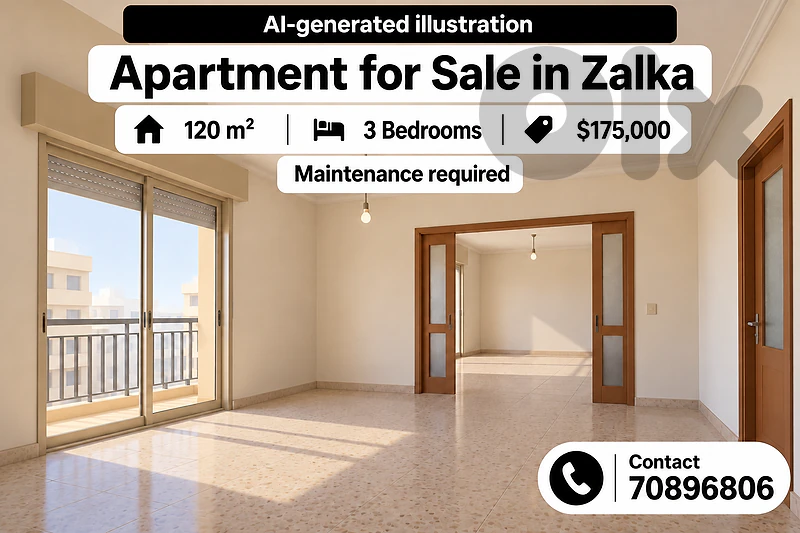 3-Bedroom Apartment for Sale in Zalka - 120 m²