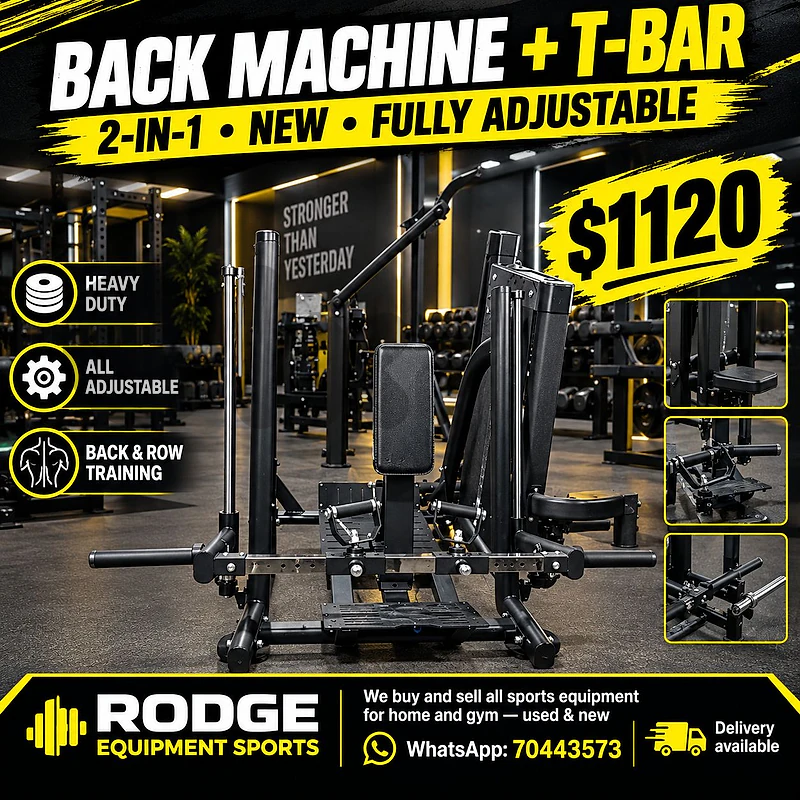 Back machine and t-bar in one machine new all adjustable