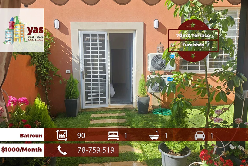 Batroun 90m2 | 70m2 Garden | Rent |Mint Condition | Prime Location|MCH