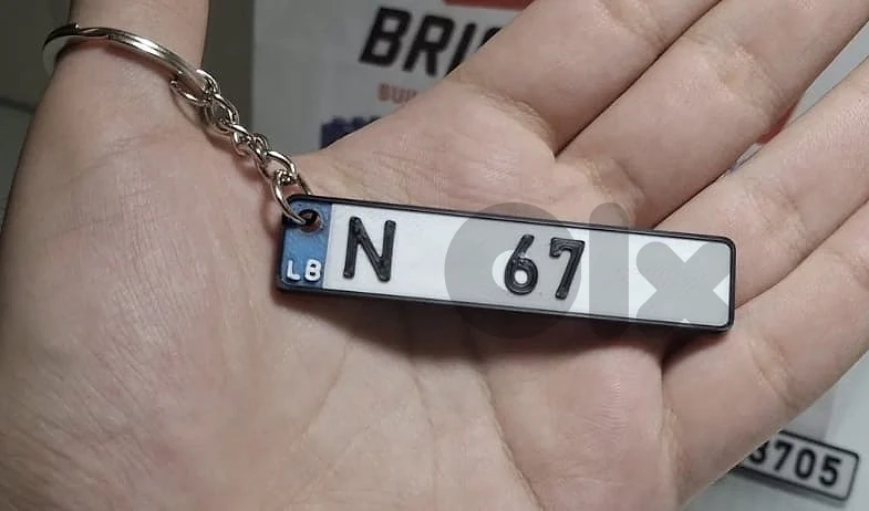 Custom car plate keychain