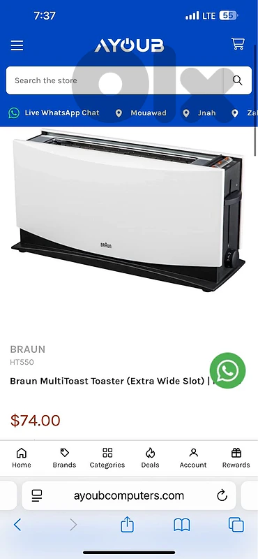 Braun Toaster like new
