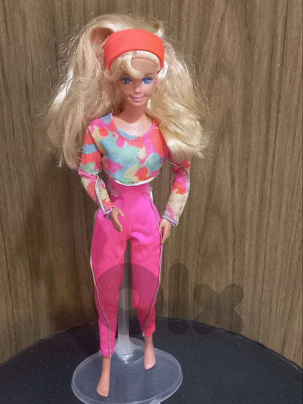 WORKIN OUT Barbie Rare Mattel1996 Articulated Great doll+similar wears