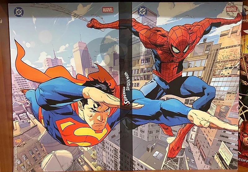 marvel dc comic book spiderman superman crossover