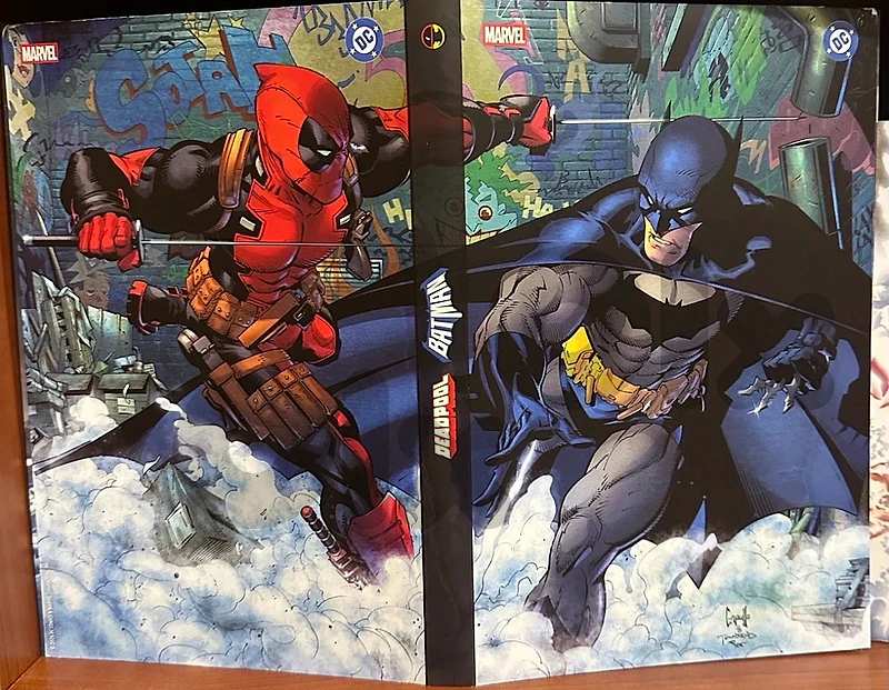 dc marvel comic books deadpool batman crossover
