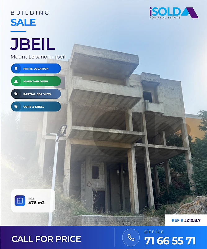 Building + Mountain & Sea View for Sale in Jbeil - بناية للبيع في جبيل