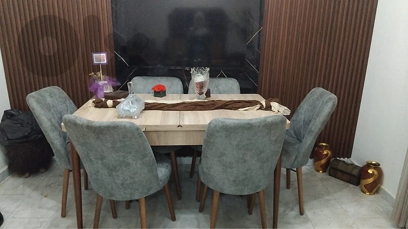 Dining Table Set with 6 Chairs – $150