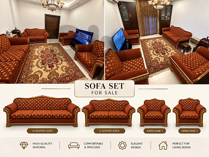 طقم كنبايات كلاسيك للبيع | Classic Sofa  خشب زان for Sale