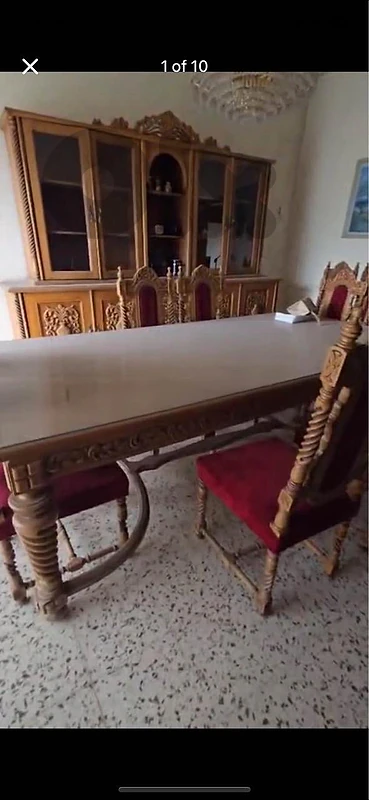 antiquesolid wood full dining room