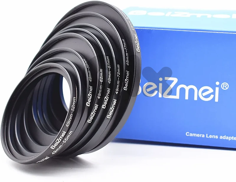 beizmei 8 piece camera lens filter ring